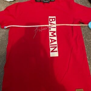 Balmain Bold Red Short Sleeve Tee